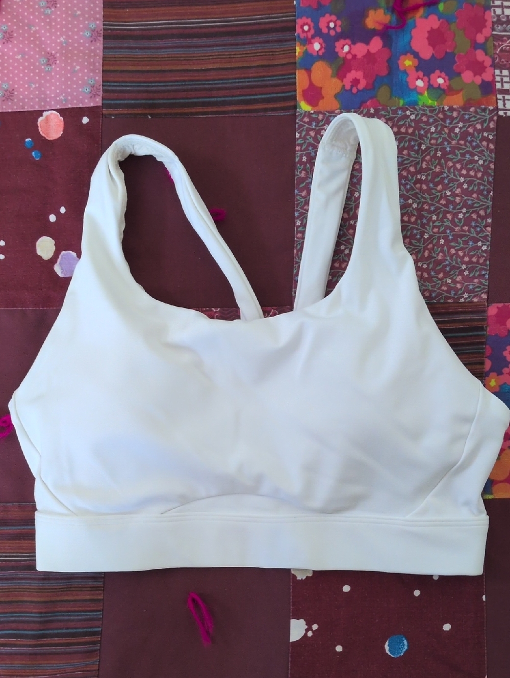 Athleta White Padded Low-Impact Sports Bra